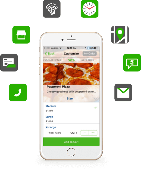 LineSkip Branded Apps ordering on iPhone.
